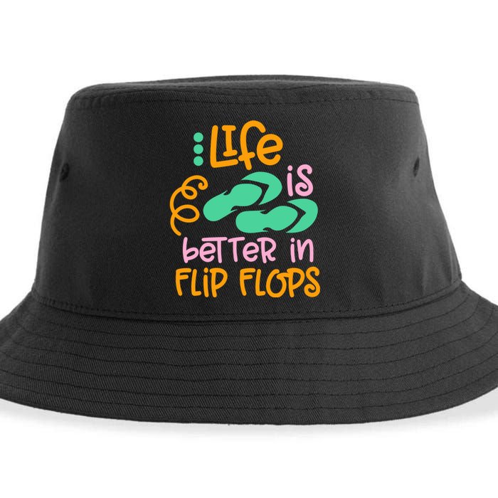 Life Is Better In Flip Flops Sustainable Bucket Hat