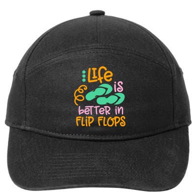 Life Is Better In Flip Flops 7-Panel Snapback Hat