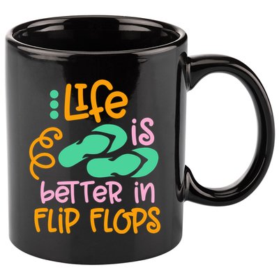 Life Is Better In Flip Flops 11oz C Handle Ceramic Mug