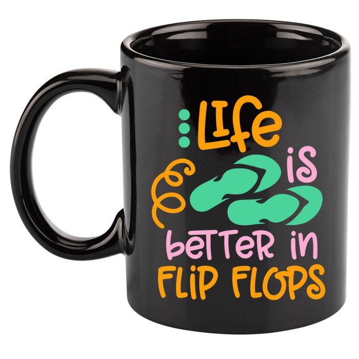 Life Is Better In Flip Flops 11oz C Handle Ceramic Mug