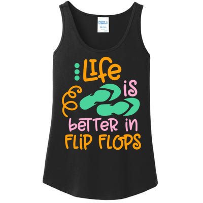 Life Is Better In Flip Flops Ladies Essential Tank