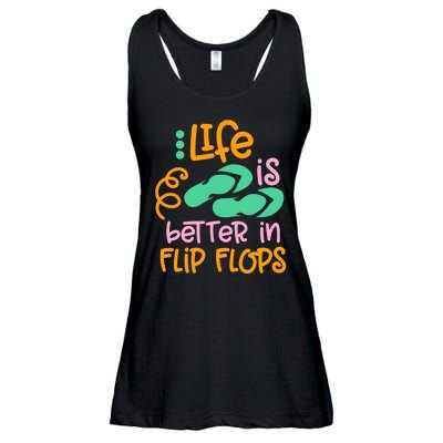 Life Is Better In Flip Flops Ladies Essential Flowy Tank