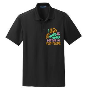 Life Is Better In Flip Flops Dry Zone Grid Polo