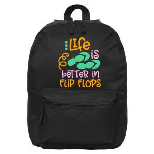 Life Is Better In Flip Flops 16 in Basic Backpack