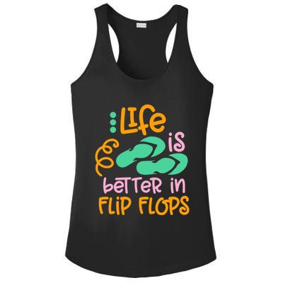 Life Is Better In Flip Flops Ladies PosiCharge Competitor Racerback Tank
