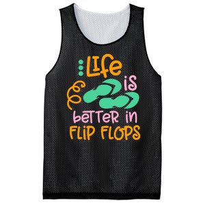 Life Is Better In Flip Flops Mesh Reversible Basketball Jersey Tank