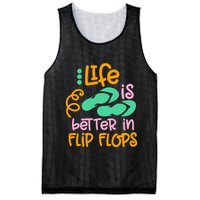 Life Is Better In Flip Flops Mesh Reversible Basketball Jersey Tank