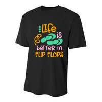Life Is Better In Flip Flops Youth Performance Sprint T-Shirt