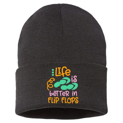 Life Is Better In Flip Flops Sustainable Knit Beanie