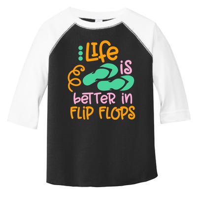 Life Is Better In Flip Flops Toddler Fine Jersey T-Shirt