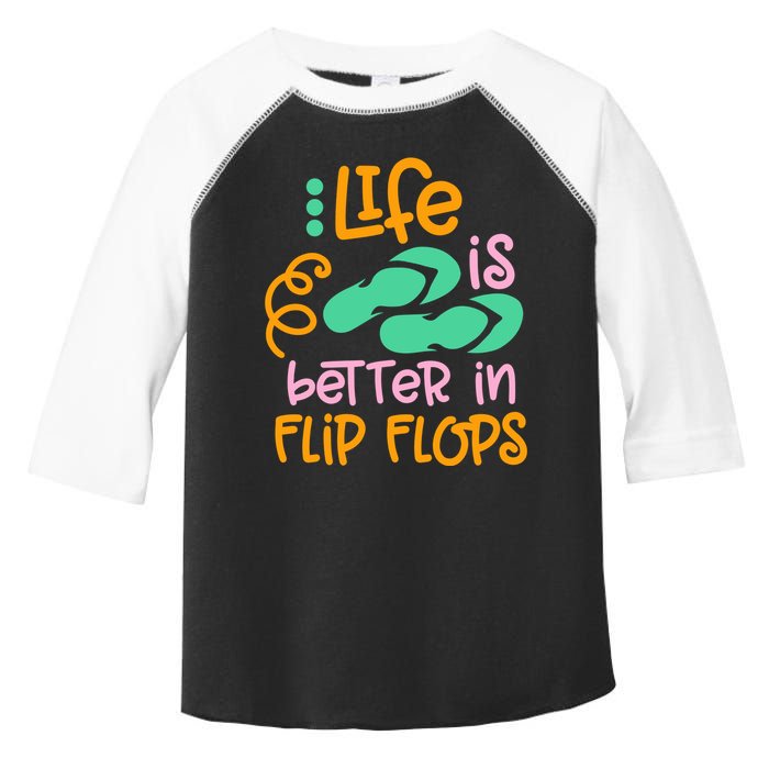 Life Is Better In Flip Flops Toddler Fine Jersey T-Shirt