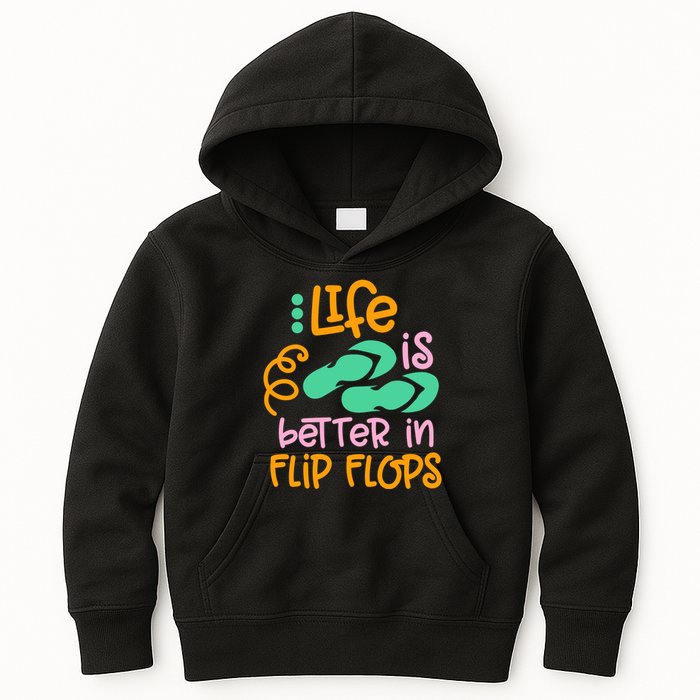 Life Is Better In Flip Flops Kids Hoodie
