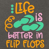 Life Is Better In Flip Flops Cotton Canvas Backpack