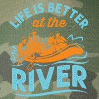 Life Is Better At The River White Water Rafting Cool Gift Legacy Tie Dye Trucker Hat