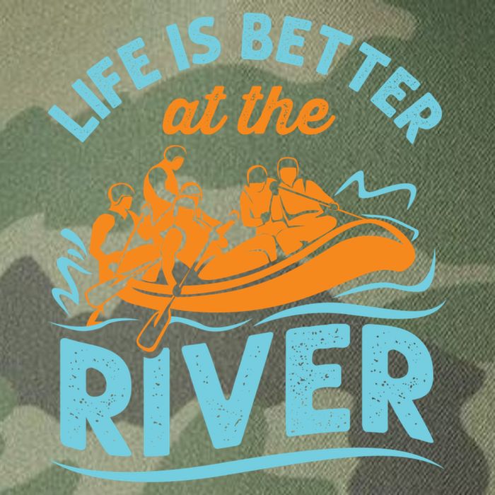 Life Is Better At The River White Water Rafting Cool Gift Legacy Tie Dye Trucker Hat