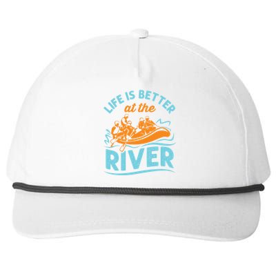 Life Is Better At The River White Water Rafting Cool Gift Snapback Five-Panel Rope Hat