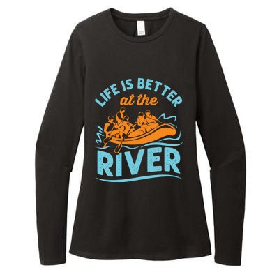 Life Is Better At The River White Water Rafting Cool Gift Womens CVC Long Sleeve Shirt