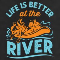 Life Is Better At The River White Water Rafting Cool Gift Golf Towel
