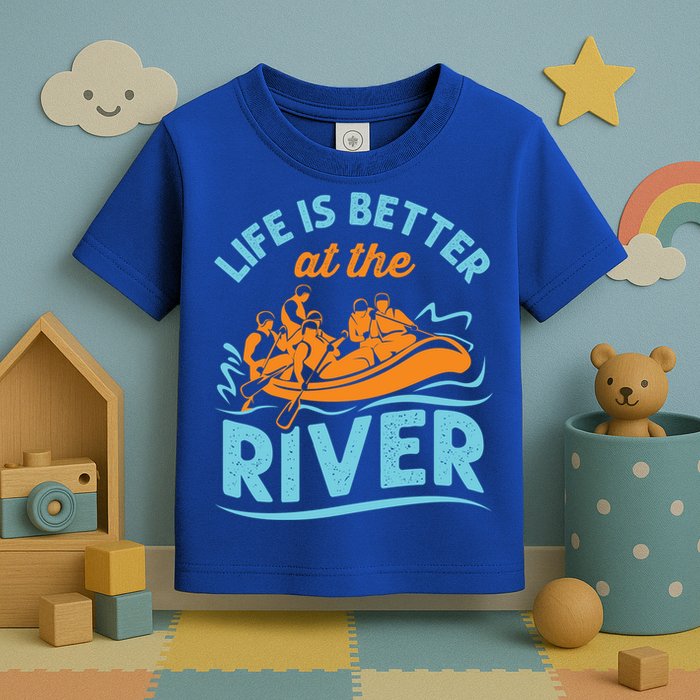 Life Is Better At The River White Water Rafting Cool Gift Toddler T-Shirt