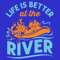 Life Is Better At The River White Water Rafting Cool Gift Short Acrylic Beanie