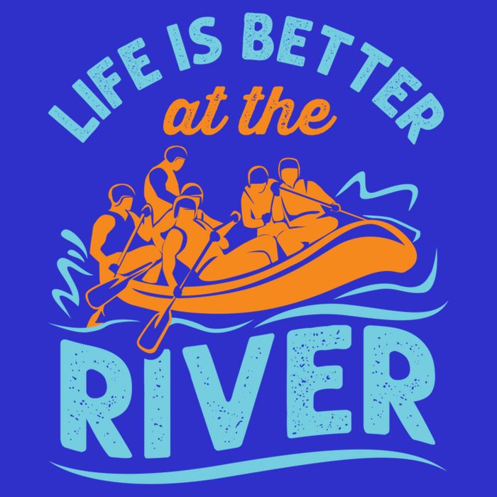 Life Is Better At The River White Water Rafting Cool Gift Short Acrylic Beanie