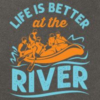 Life Is Better At The River White Water Rafting Cool Gift Cotton Canvas Backpack