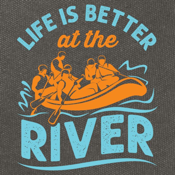 Life Is Better At The River White Water Rafting Cool Gift Cotton Canvas Backpack