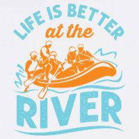 Life Is Better At The River White Water Rafting Cool Gift Garment-Dyed Sweatshirt