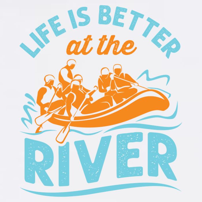 Life Is Better At The River White Water Rafting Cool Gift Garment-Dyed Sweatshirt