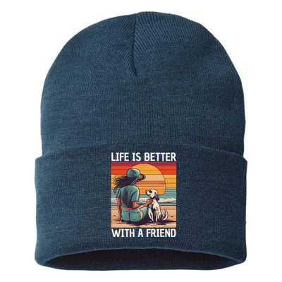 Life Is Better With A Friend Sustainable Knit Beanie