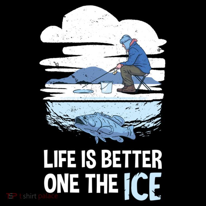 Life Is Better Ice Hole Snow Fishing Fisher Gift 7-Panel Snapback Hat