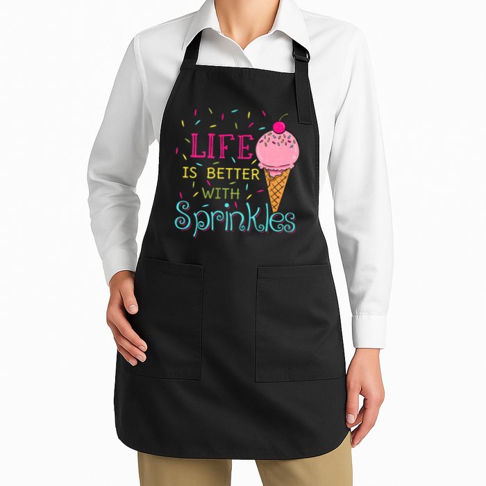 Life Is Better With Sprinkles Sweet Ice Cream Lover Apron