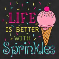 Life Is Better With Sprinkles Sweet Ice Cream Lover 11oz C Handle Ceramic Mug