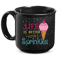 Life Is Better With Sprinkles Sweet Ice Cream Lover 15oz Campfire Ceramic Mug