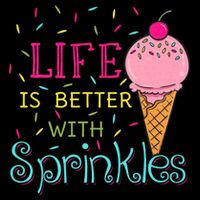 Life Is Better With Sprinkles Sweet Ice Cream Lover Flat Bill Trucker Hat