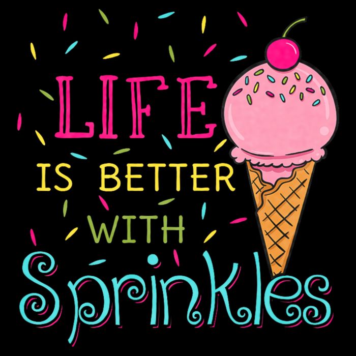 Life Is Better With Sprinkles Sweet Ice Cream Lover Flat Bill Trucker Hat