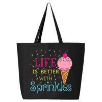 Life Is Better With Sprinkles Sweet Ice Cream Lover 25L Jumbo Tote