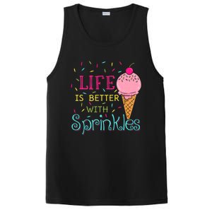 Life Is Better With Sprinkles Sweet Ice Cream Lover PosiCharge Competitor Tank