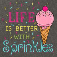 Life Is Better With Sprinkles Sweet Ice Cream Lover Cotton Canvas Backpack