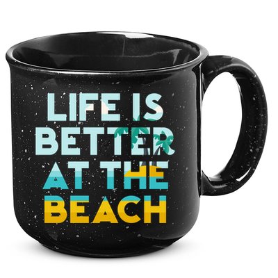 Life Is Better At The Beach Gift Cute Summer Vacation Gift 15oz Campfire Ceramic Mug