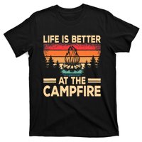 Life Is Better At The Campfire Camper Outdoorlife Camping T-Shirt