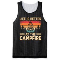 Life Is Better At The Campfire Camper Outdoorlife Camping Mesh Reversible Basketball Jersey Tank