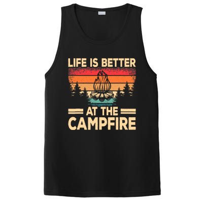 Life Is Better At The Campfire Camper Outdoorlife Camping PosiCharge Competitor Tank