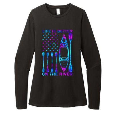 Life Is Better On The Rivergift Best Ideas For Kayaker Funny Gift Womens CVC Long Sleeve Shirt