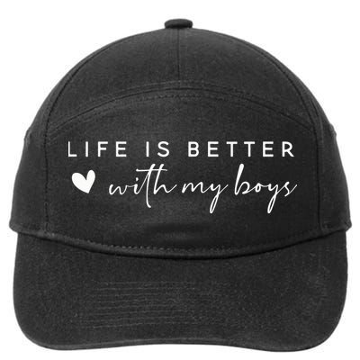 Life Is Better With My Boy 7-Panel Snapback Hat