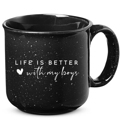 Life Is Better With My Boy 15oz Campfire Ceramic Mug