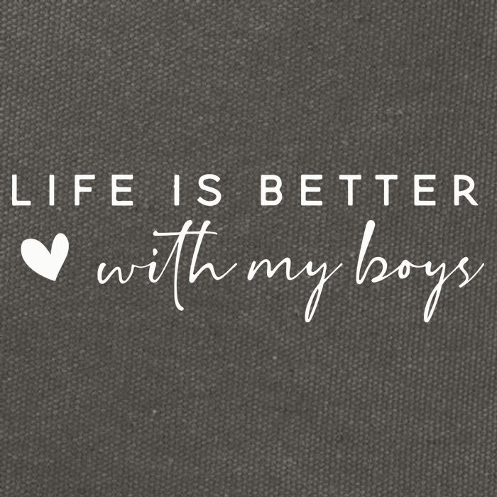 Life Is Better With My Boy Cotton Canvas Backpack