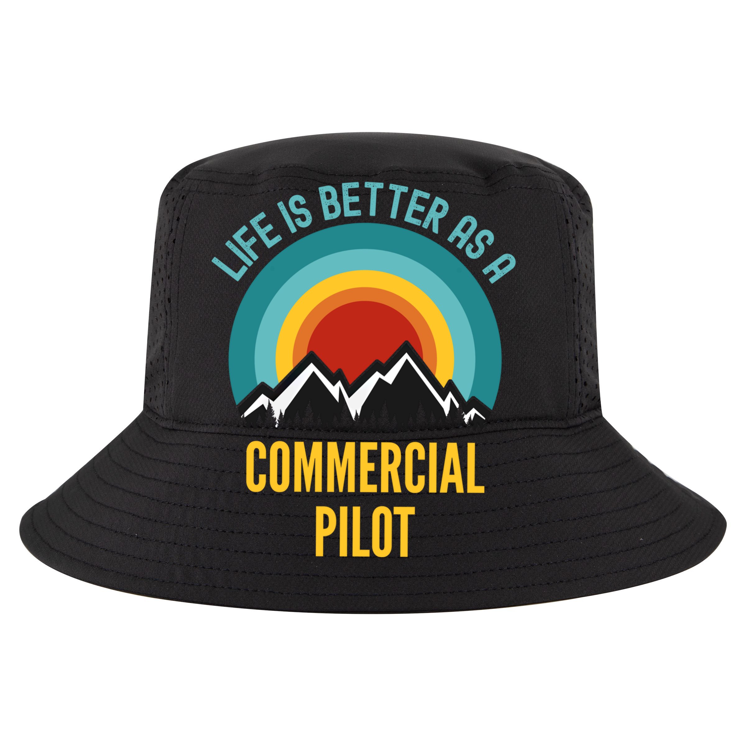 Life Is Better As A Commercial Pilot Funny Gift Cooling Performance Crew T-Shirt