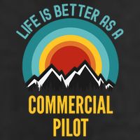 Life Is Better As A Commercial Pilot Funny Gift Golf Towel