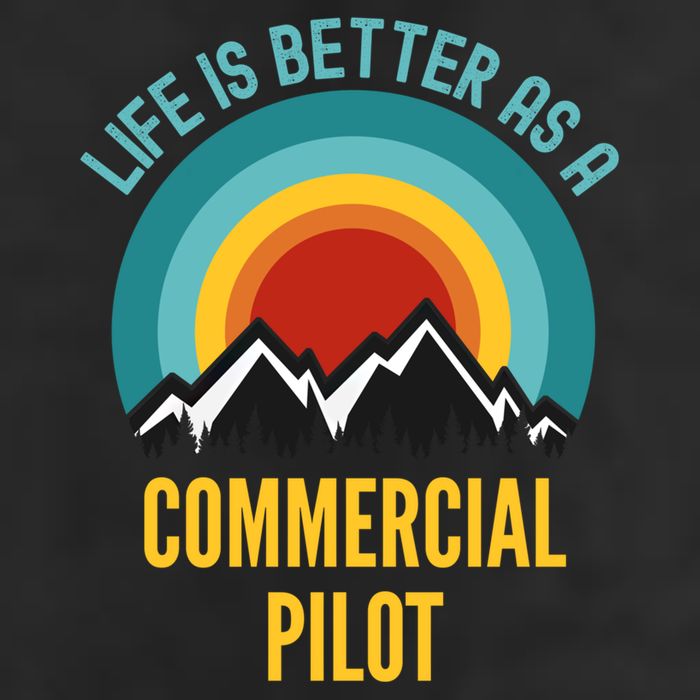 Life Is Better As A Commercial Pilot Funny Gift Golf Towel